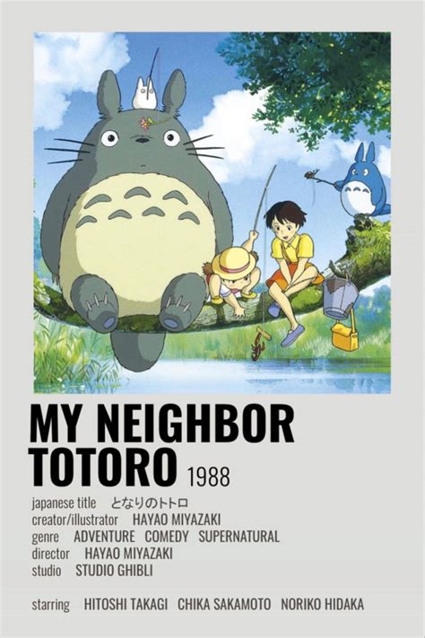 The Poster For My Neighbor Totoro Which Is In English And Japanese