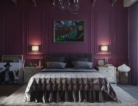 33 Purple Themed Bedrooms With Ideas Tips And Accessories To Help You Design Yours Feature Wall