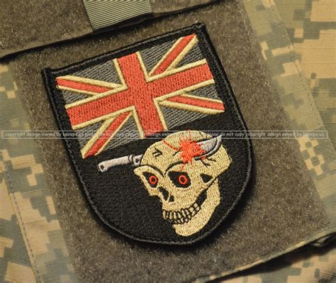 Nato Isaf British Sas Camp Bastion Burdock Patch Uk Flag Skull Subdued Patch Ebay