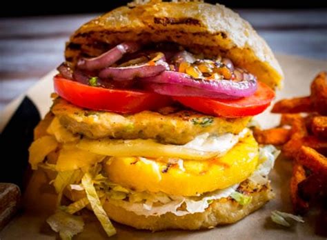 View the menu from chicken episode 2.5 kensington & place your takeaway or delivery order devil's chicken burger (combo). Sweet & Sour Hawaiian Chicken Burgers - No Spoon Necessary
