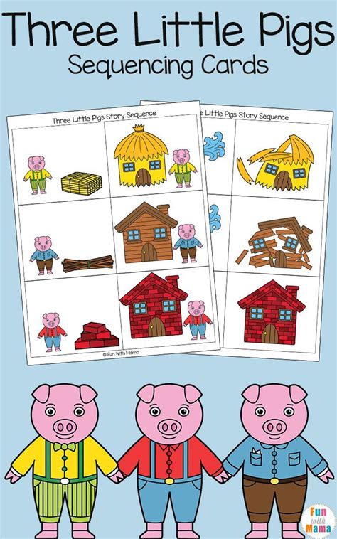 Free fairy tale sequencing printables. Three Little Pigs Sequencing Cards | Little pigs, Fairy ...
