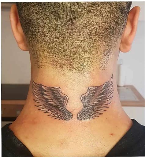 Top 153 Back Of Neck Angel Wings Tattoo