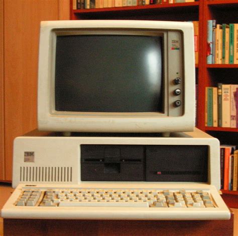 Ibm Personal Computer Xt With Monitor Color And Keyboard From 1980
