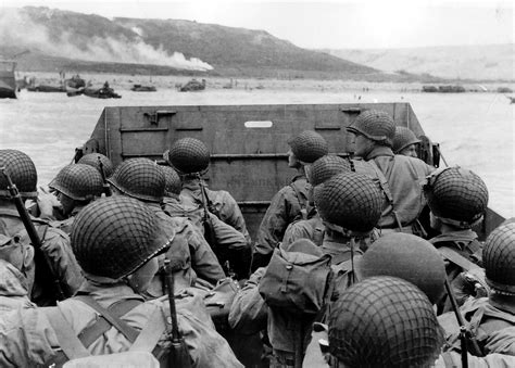 American Troops Approaching Omaha Beach On Normandy Beach D Day World