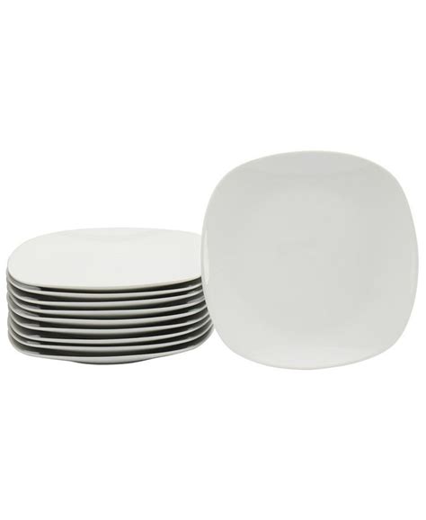 Tabletops Unlimited Tabletops Gallery Soft Square Salad Plates Set Of 10 Macys