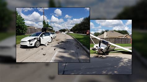 Plane Carrying Dea Officers Crashes Into Tesla Model X During Emergency