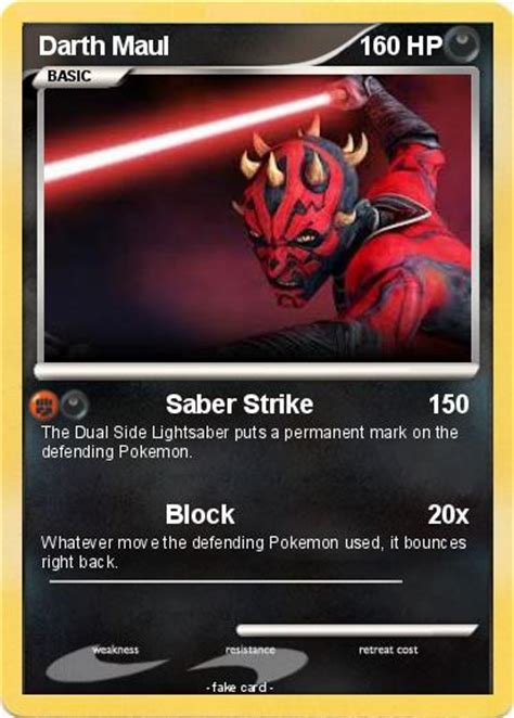 Pokémon Darth Maul 193 193 - Saber Strike - My Pokemon Card