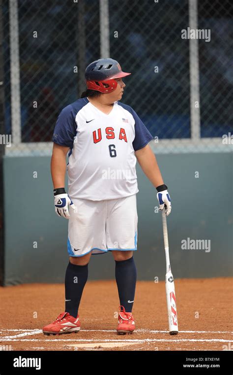 Crystl Bustos Usa August 20 2008 Softball Durng The Beijing 2008 Summer