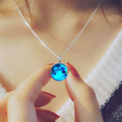 Glow In The Dark Moon Necklace Awesome Shopping Store
