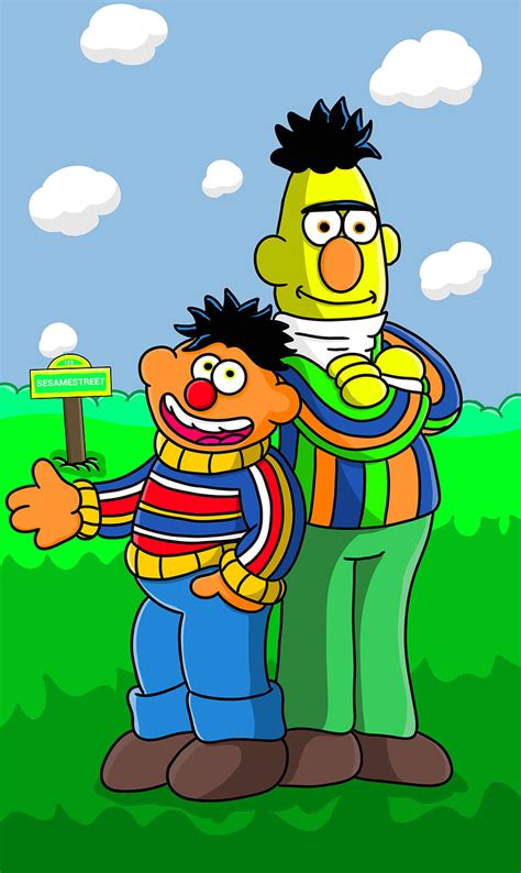 2k Free Download Bert And Ernie Bert And Ernie Sesame Street Cartoon Hd Phone Wallpaper