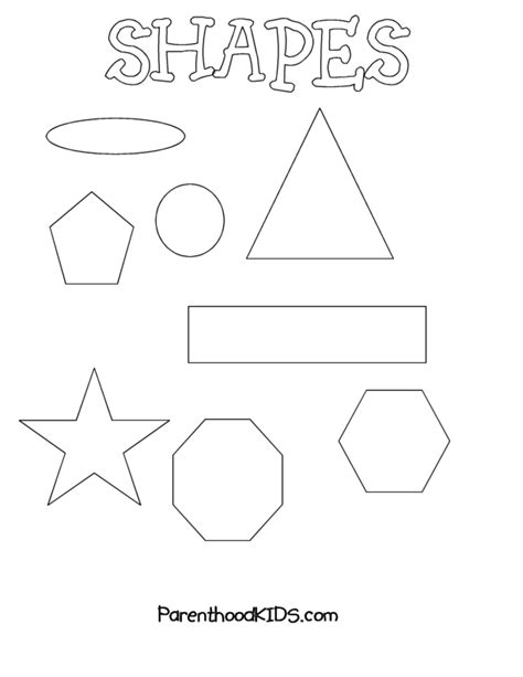 3d Shapes Coloring Pages For Kindergarten Basic Shapes Worksheets
