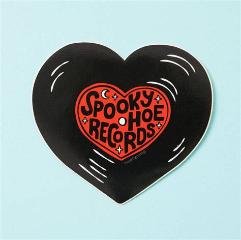Spooky Hoe Records Vinyl Sticker Águas Furtadas Design