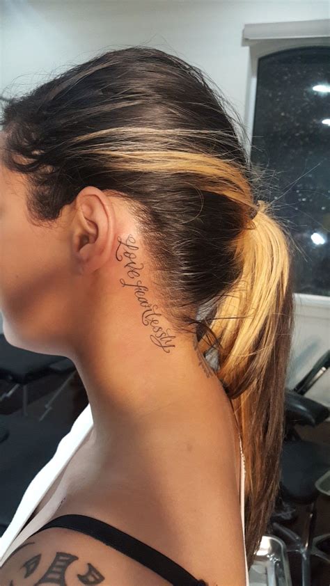 Number 14 Name Tattoos On Neck Side Neck Tattoo Neck Tattoos Women