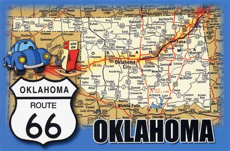 Oklahoma Route 66 Map Card Usa Katie Desde Fort Gibson U Flickr