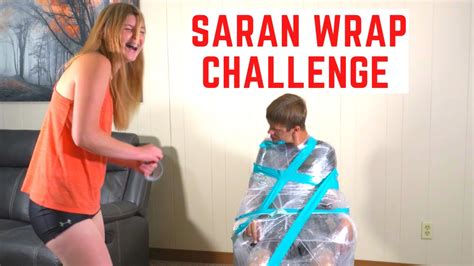 saran wrap escape the tape challenge youtube