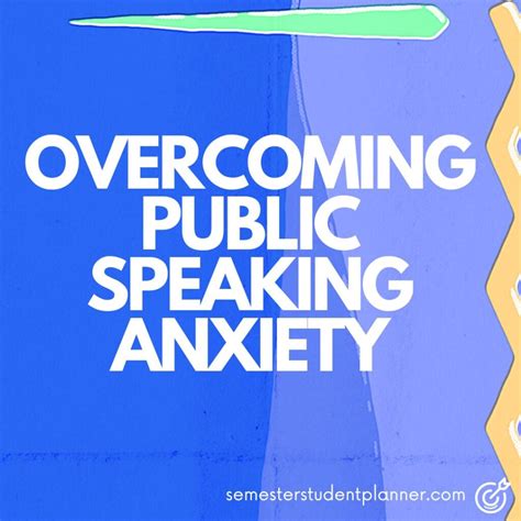 Overcoming Public Speaking Anxiety Semester Student Planner