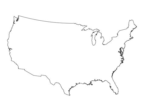 Drab Usa Political Blank Map Free Images