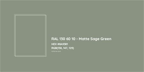 About Ral Matte Sage Green Color Color Codes Similar