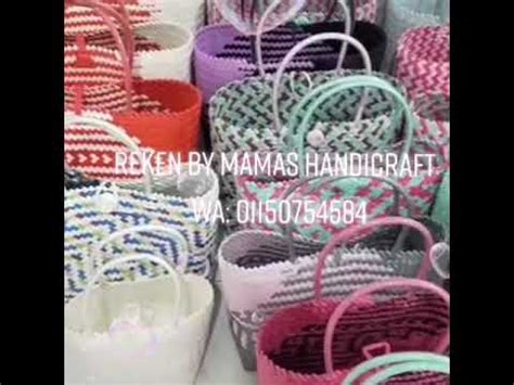 Tutorial membuat bakul/dengan mudah/basket homemade/kraftangan/kerajinan tangan/seni/. Bakul anyaman Tali plastik Reken - YouTube