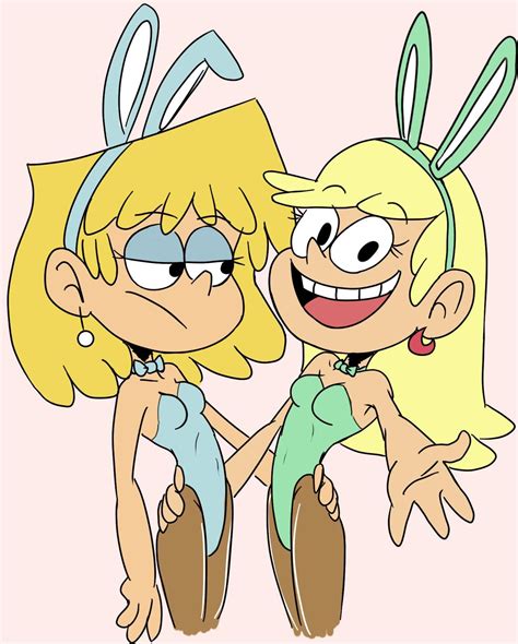 Two Cartoon Characters One With Blonde Hair And The Other Wearing Bunny Ears On Her Head