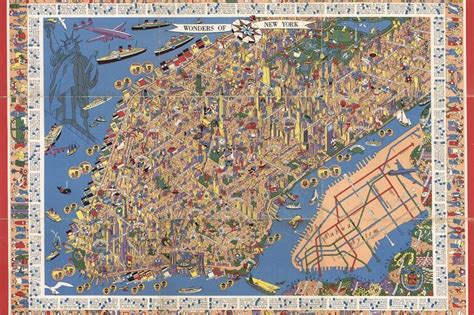 This Gorgeous Map Of 1950s Nyc Is Full Of Detail Whimsy Curbed Ny