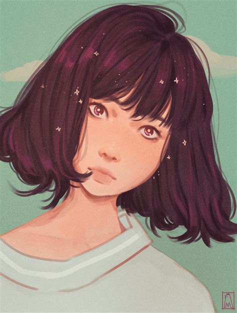 🖤 Aesthetic Short Hair Anime Girl 2021