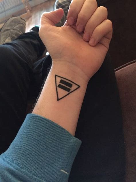 It is the symbol of the human rights campaign so although it is most likely to be worn by lgbt people, it symbolises the struggle for equal rights (eg. LGBT Tattoos: 30+ Most Beautiful Pride Tattoo Ideas