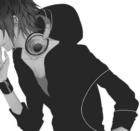 Anime Boy With Headphones White Headphones Music Headphones Anime