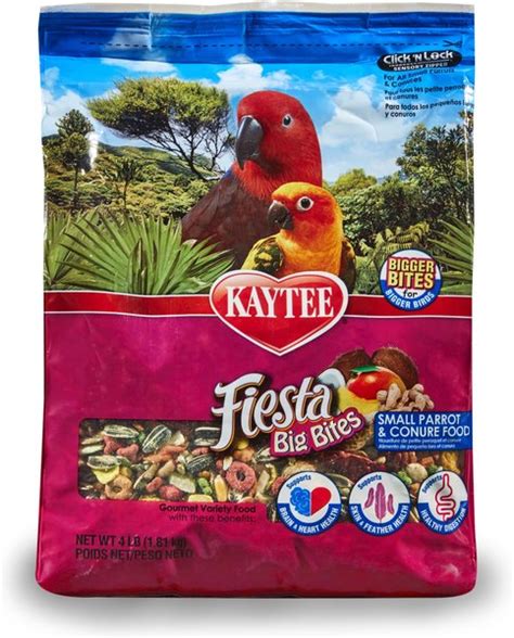 Kaytee Fiesta Big Bites Parrot Food 4 Lb Bag
