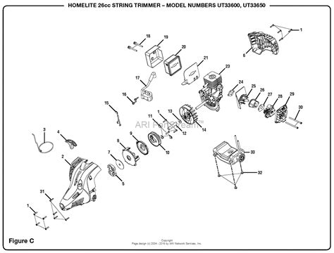 Homelite Ut Cc String Trimmer Parts Diagram For General Assembly