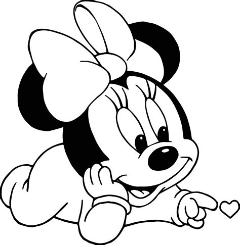 Infant Baby Minnie Mouse Coloring Pages - kidsworksheetfun