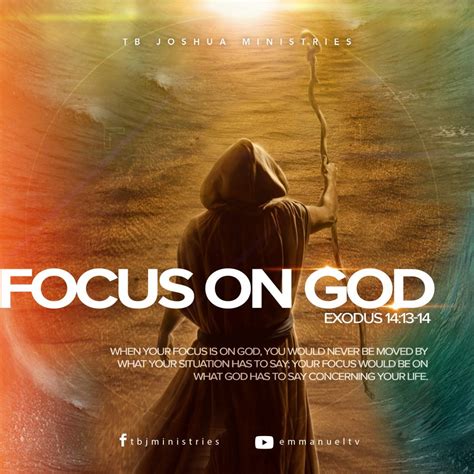 You can't force focus, but you can create an ideal environment — both physical and mental — for it to thrive. FOCUS ON GOD! - Emmanuel TV