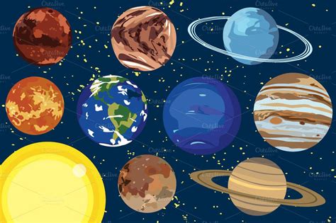 Solar System Planet Vector Clip Art Planets Art Illustration Art