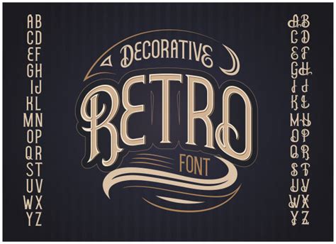 Premium Vector Vintage Retro Typeface