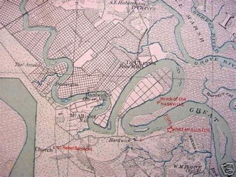 Civil War Map Official Atlas Savannah Georgia Ga 1864 20353017