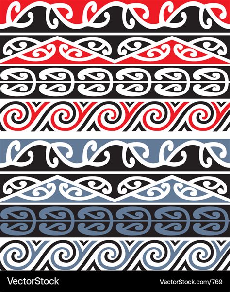 Maori Designs Royalty Free Vector Image Vectorstock