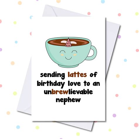 Funny Birthday Card Coffee Pun Latte Pun Pun Birthday Etsy