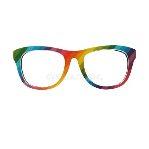 Colorful Eyeglasses Design Spectacles Fashion On White Background Photo Stock Illustration