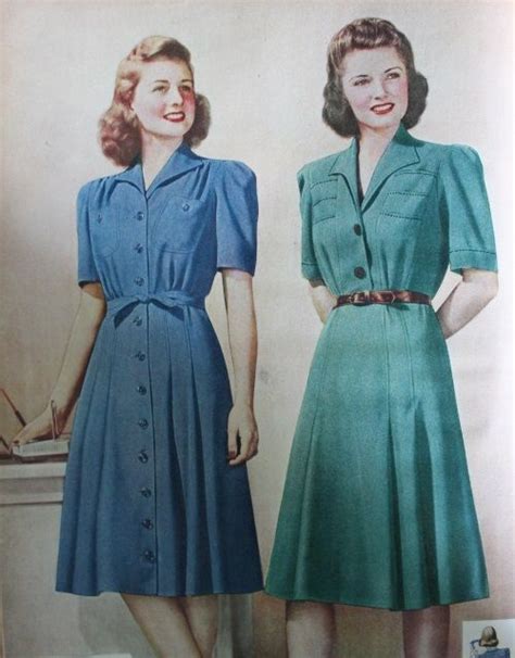 vintage shirtwaist dress history 1930s 1940s 1950s 1940s fashion dresses 40s fashion 1940s