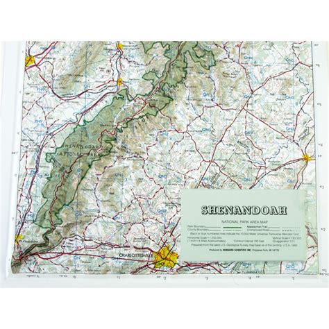 Hubbard Scientific Raised Relief Map Shenandoah National Park