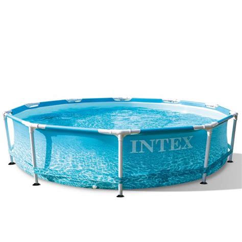 Intex 10 X 30 Beachside Metal Frame Swimming Pool With