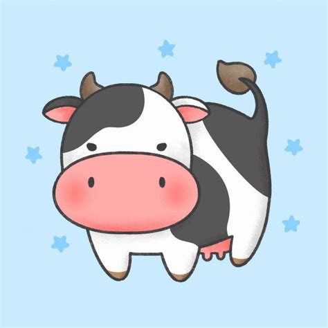 Premium Vector Cow Cartoon Hand Drawn Style Cow Cartoon Drawing