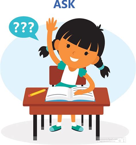School Clipart Student Asking Question 09a Classroom Clipart
