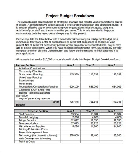 17 Project Budget Templates Docs Pdf Excel