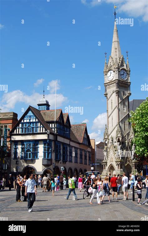 Gallotree Gate Pedestrianised Shopping Street And Clock Tower