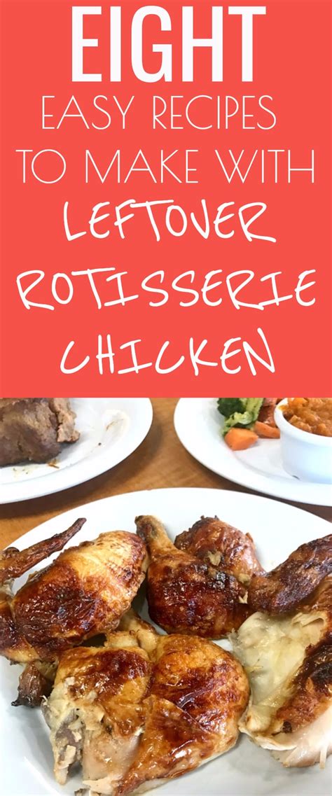 Pick up a rotisserie chicken at your local grocery store and find a dinner idea with these 50 rotisserie chicken recipes. 8 Easy and Delicious Leftover Rotisserie Chicken Recipes