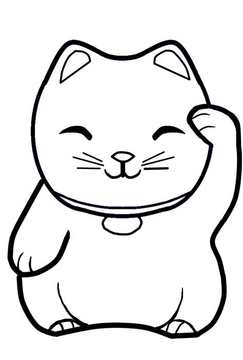Lucky Cat Coloring Pages Coloring Pages