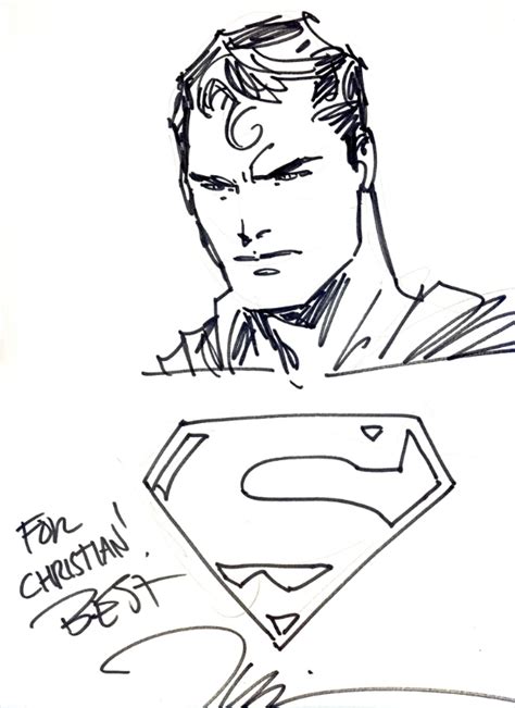 Jim Lee Superman In Christian Valenzuelas Comic Art And Sketches Comic