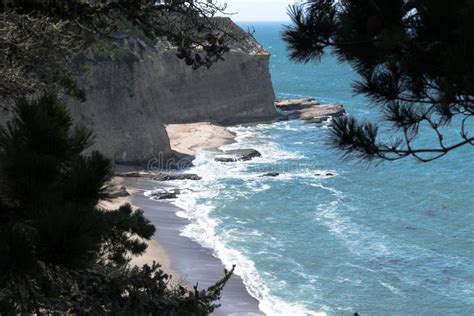 Der Strand Von Santa Cruz Kalifornien Stockfoto Bild Von Wasser