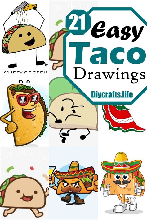 21 Easy Taco Drawing Ideas Step By Step Guide Diy Crafts